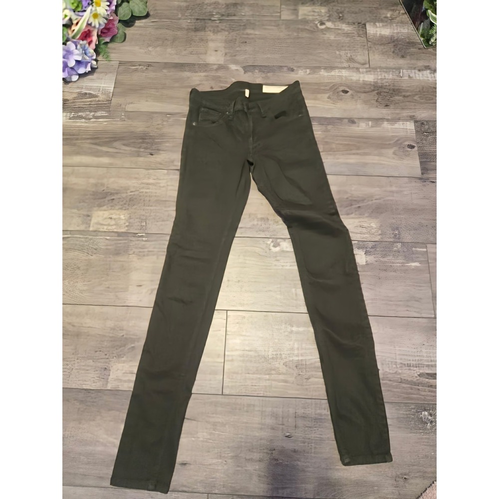 Rag&Bone Sz24 The Skinny W1502O337 Stretch Denim MidRise Jean DarkOlive MSRP$185